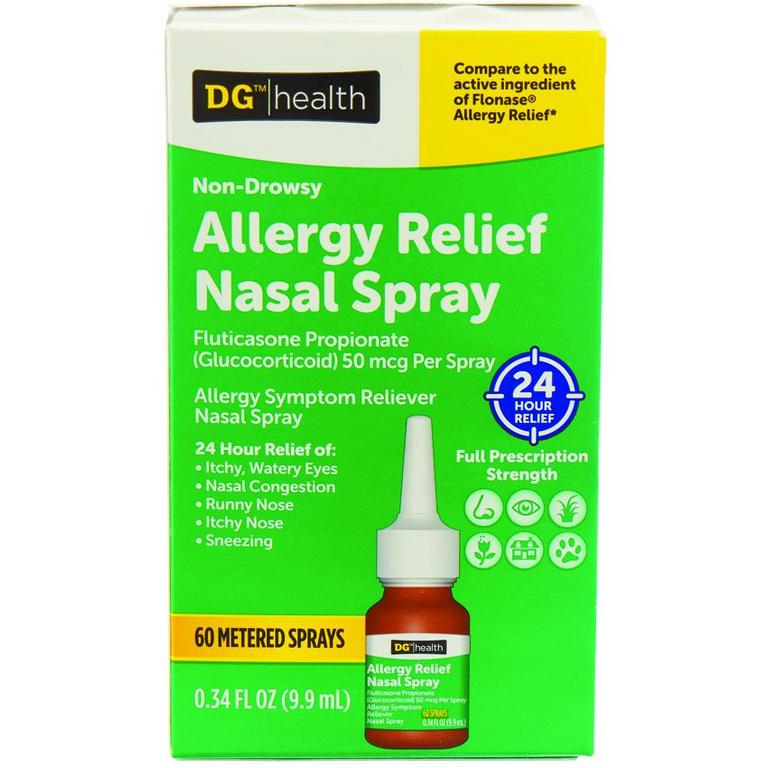 Save $2 on DG Health Children's All Day Allergy Relief Liquid Grape 4oz or Allergy Relief Nasal Spray 60 Sprays/