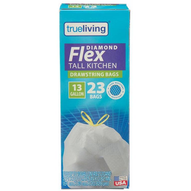 Save $0.50 True Living Trash Bags 13 Gallon/21-45 ct., 30-33 Gallon/14 ct., or 39 Gallon/11 ct.