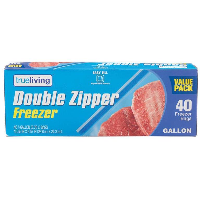Save $0.50 on True Living Storage Bags Value Pack Quart or Gallon 65-75 ct., Freezer Bags Value Pack Quart or Gallon 40-52 ct. or Sandwich Bags 250 ct.