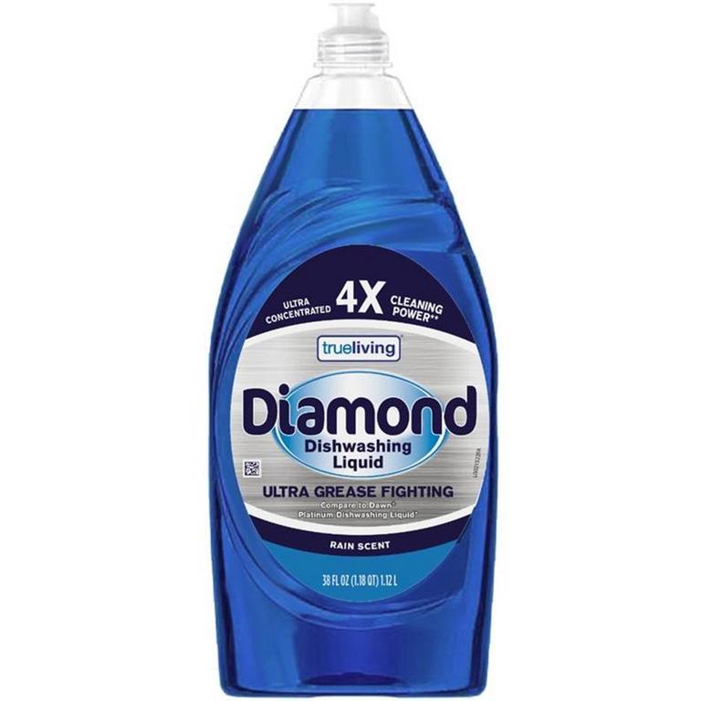 Save $0.50 on True Living Dish Liquid 3X Ultra or 4X Diamond 38 oz. Assorted