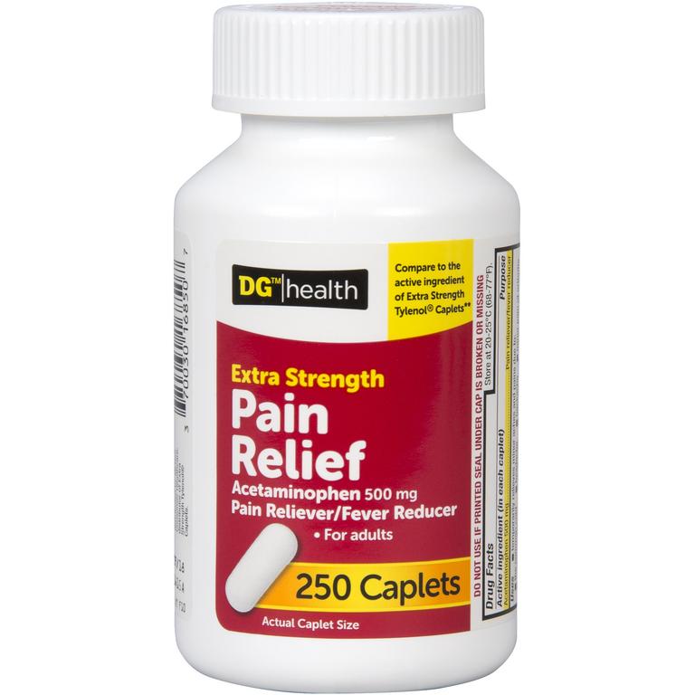 Save $1.50 on DG Health Pain Relief Caplets 250 ct., Rapid Release Caplets 100 ct. or Dual Pain Reliever Caplets 36 ct.