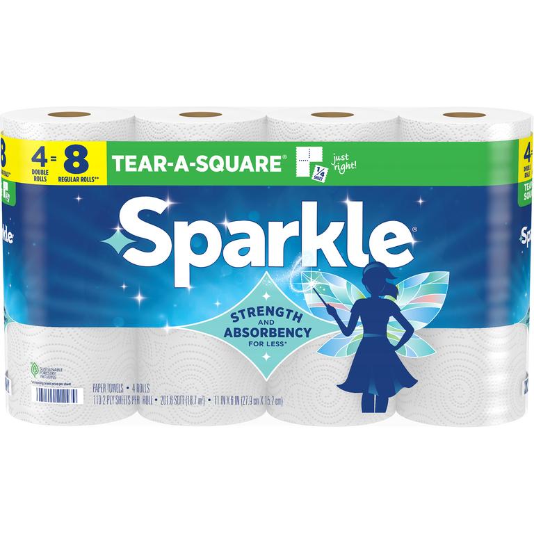 off any ONE (1) package of Sparkle® Paper Towels, 4 Double Rolls