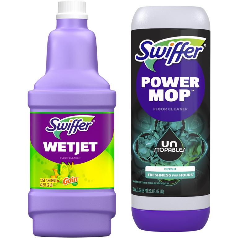 on ONE Swiffer® WetJet™ 42.2 oz. or PowerMop™ Liquid 25.3 oz