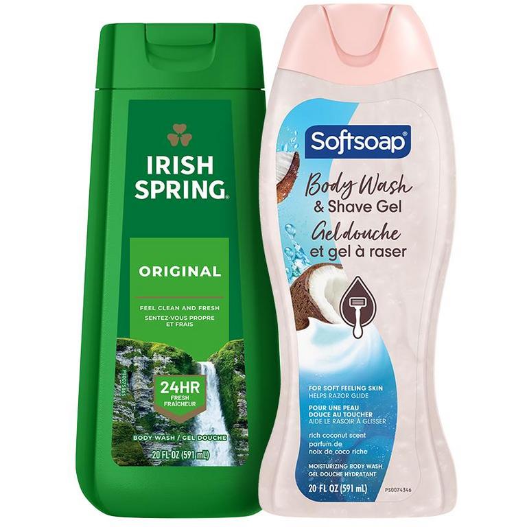 On any ONE (1) Irish Spring or Softsoap Body Wash (20oz or larger)/