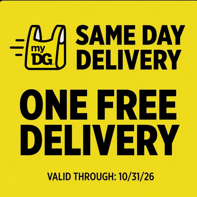 Get 1 Free Delivery on DG Delivery Orders. Offer Expires 10/31/26. Excludes ASAP delivery for $1.