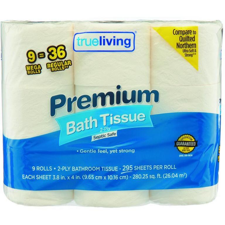 Save $1 on True Living Premium Bath TIssue 9 Rolls