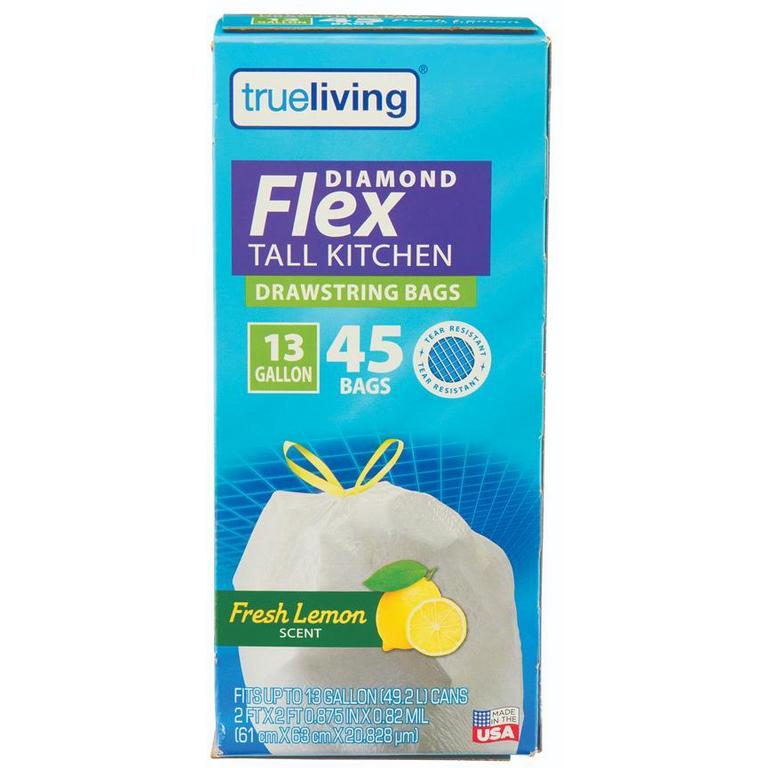 save $1 on True Living Trash Bags 13-42g/14-45ct