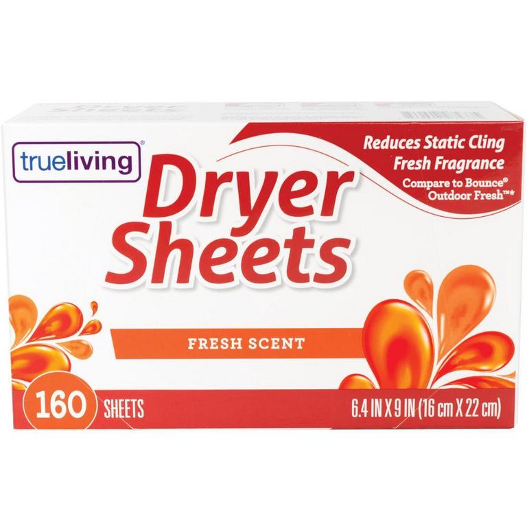 save $0.50 on True Living dryer sheets 160ct
