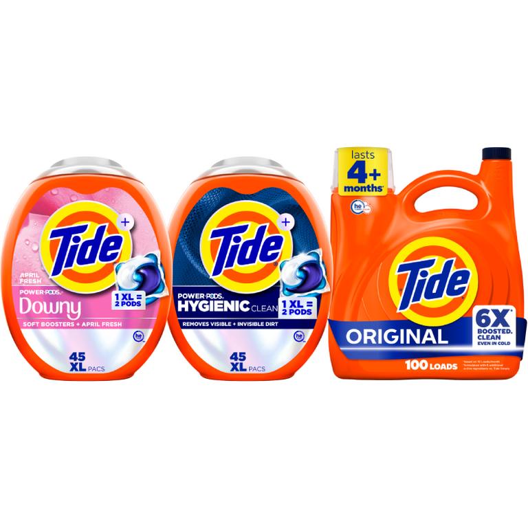 ONE Tide Power Pods 45 ct., Liquid Laundry Detergent 83-100 Load/117-125 oz. Reg. $19.95/