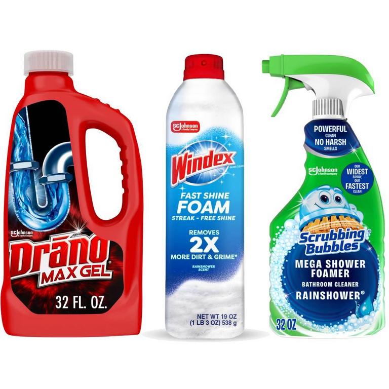 when you Spend $10.00 on any Drano®, Windex®, or Scrubbing Bubbles® items./