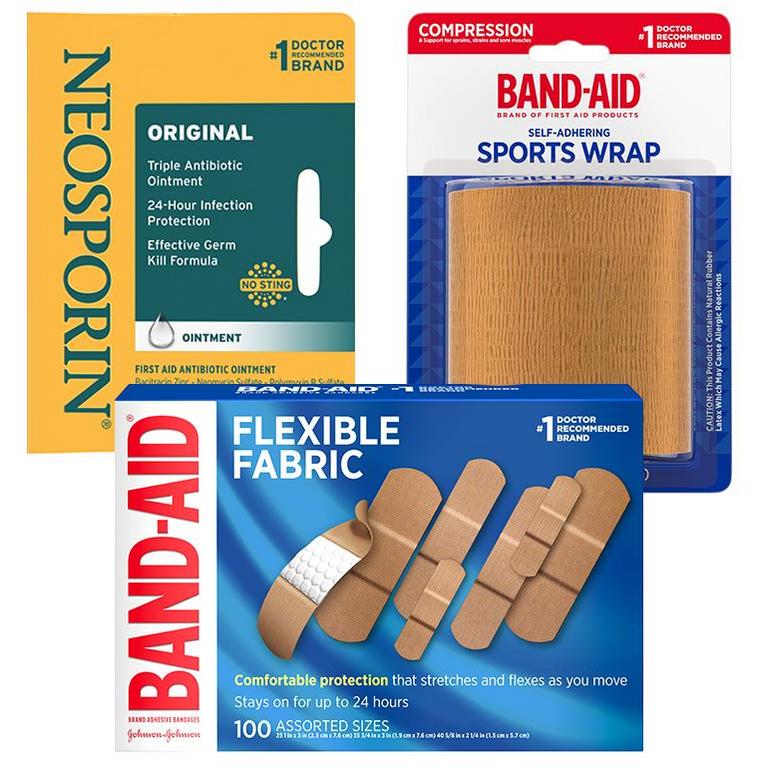 on any TWO (2) Band-Aid® Bandages 7-100 ct., Coach® Bandages or Neosporin® Antibiotic Ointment 0.5-1 oz. (excludes trial & travel sizes)