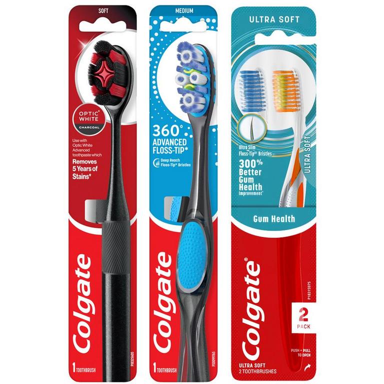 On any TWO (2) Colgate 360° Advanced, Gum Health or Optic White Manual Toothbrushes