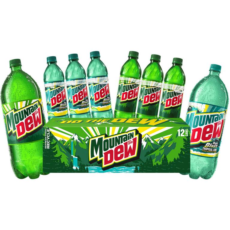 when you spend $14 on any Mountain Dew® Packs (2L, 20oz, 12oz 8pk/12pk/15pk, 16oz, 7.5oz, 1.25L, 1L)/