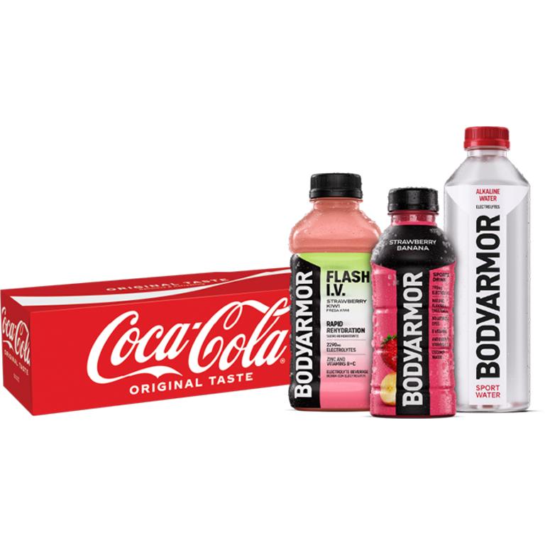 Buy Any ONE (1) Coca Cola 12oz 12pk, Get Any ONE (1) BodyArmor 16oz Sports Drink (Lyte, Zero, Base), 1L Sportwater or 20oz RTD for Free/