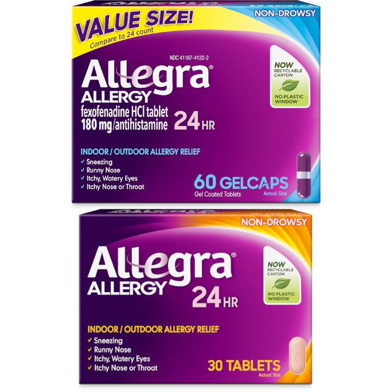 on ONE (1) Allegra® Adult Allergy Product (excluding 5ct, 12ct, 90ct Tablets)