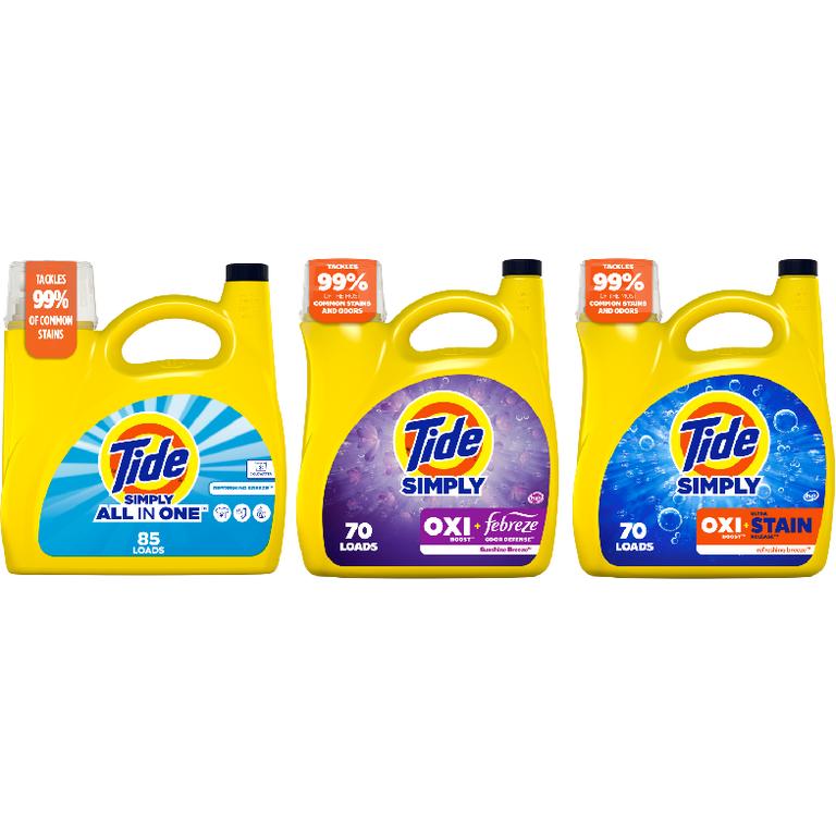 on ONE Tide Simply® Liquid Laundry Detergent 70-89 Load/94-117 oz. Assorted