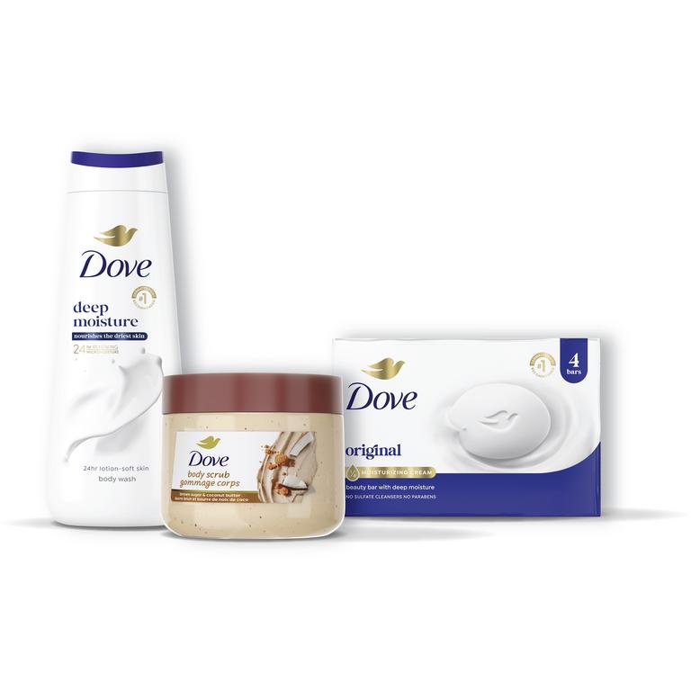 on any ONE (1) Dove Body Wash (20oz+), Bar (4ct+), or Scrub (15oz) (excludes Plant Milk Scrubs, Bar 12ct+, items and sizes not listed)