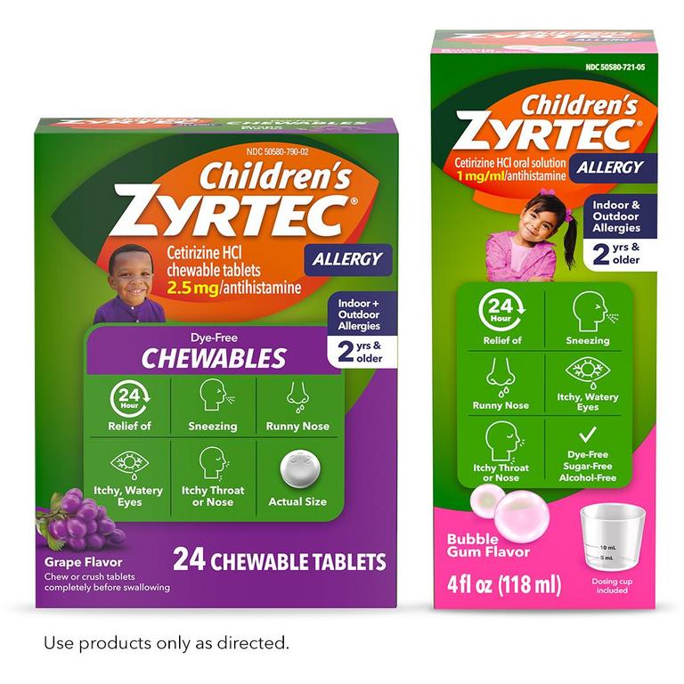 on any ONE (1) Children's ZYRTEC® product (Excludes trial & travel)