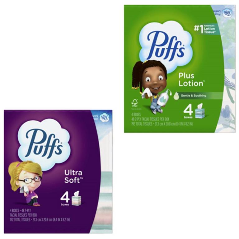 On ONE Puffs® Facial Tissue Cube 4 pk./48 ct. ea. Assorted (excludes trial/travel size)