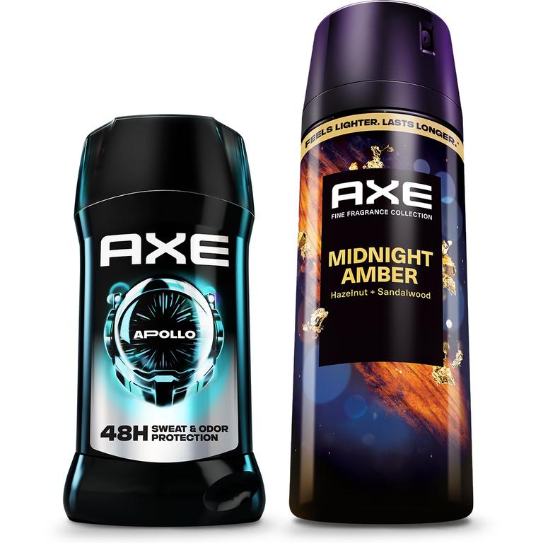 on any TWO (2) AXE Body Sprays or Sticks (excludes twin packs, trial and travel sizes)