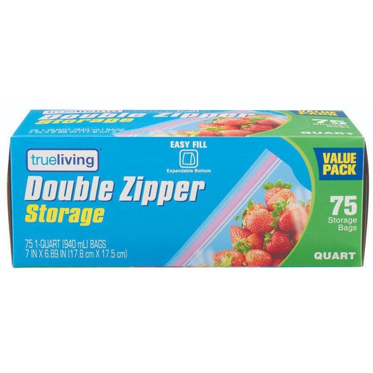 Save $0.50 on True Living Freezer Bags Quart 52ct or Gallon 40ct, Storage Bags Quart 75ct or Gallon 65ct (copy)