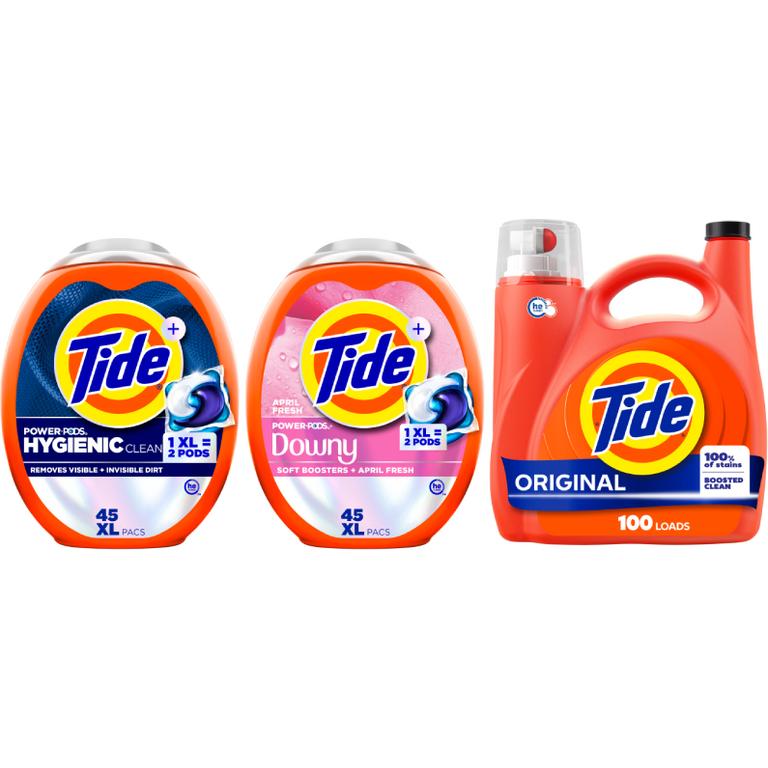 ONE Tide Power Pods 45 ct., Liquid Laundry Detergent 83-100 Load/117-125 oz. Reg. $19.95/