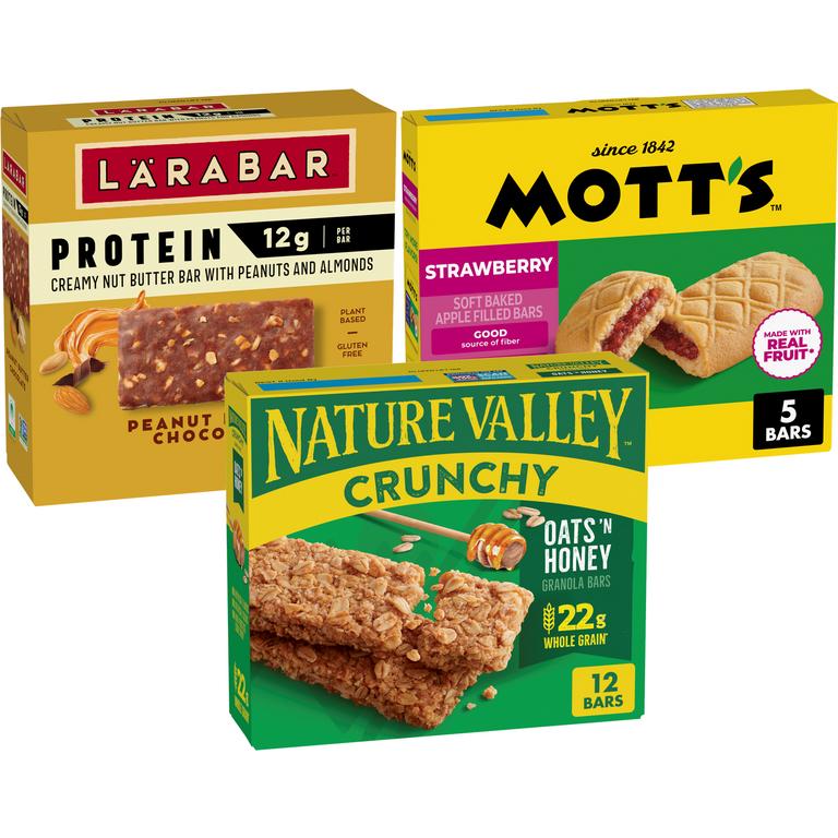 When you buy TWO(2) BOXES any flavor/variety 4 COUNT OR LARGER Nature Valley™, Fiber One™, Protein One, General Mills Cereal Bars, Mott’s Bars, Chex Mix™ Bars, LÄRABAR™ Bars, GHOST Bars OR EPIC™ Bars or Strips