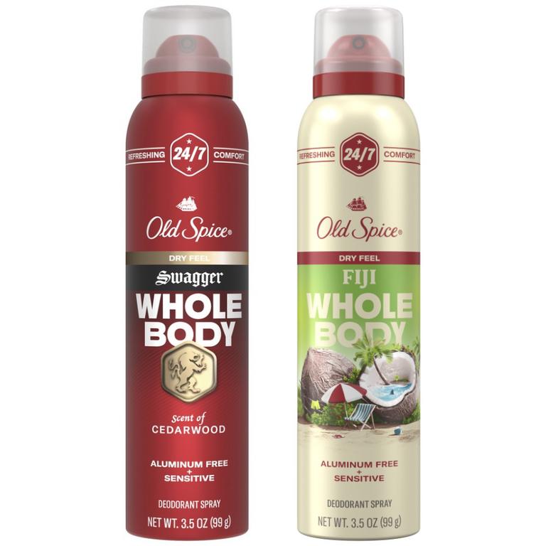 ONE Old Spice Whole Body Deodorant Sprays, Sticks, or Creams (excludes trial/travel size).