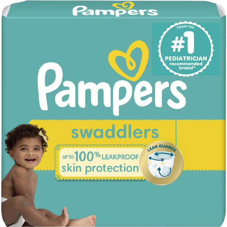 TWO Jumbo BAGS Pampers Swaddlers Diapers (excludes Swaddlers360).