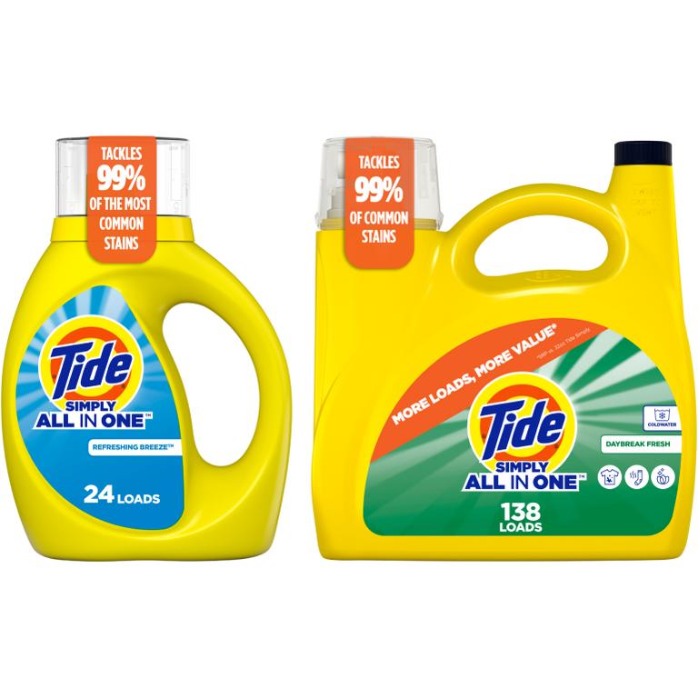 on ONE Any Tide Simply Liquid Laundry Detergent. Reg. $3.75-$14.95/