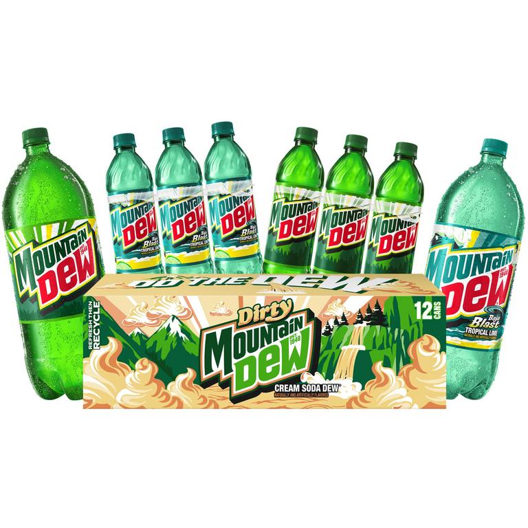 when you spend $14 on any Mtn Dew Packs (2L, 20oz, 12oz 8pk/12pk/15pk, 16oz, 7.5oz, 1.25L, 1L)