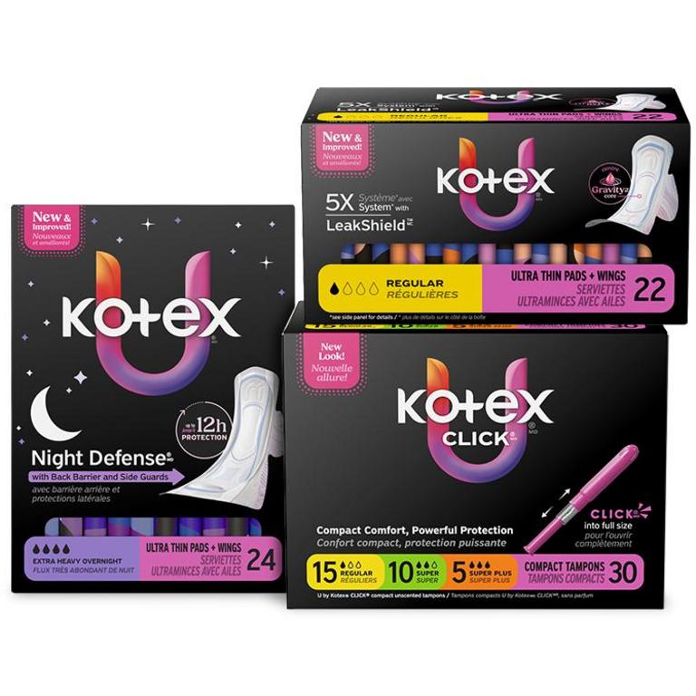 on ONE (1) Kotex® Product, excluding liners