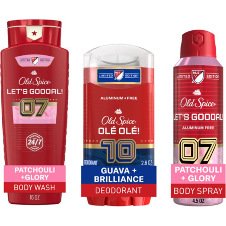 On TWO Old Spice MLS Collection Deodorant Sticks 2.6 oz, Body Sprays 4.5 oz, AND/OR Body Wash 16 oz (excludes trial/travel size)