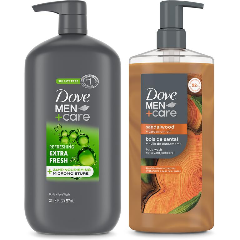 on select ONE (1) Dove Men+Care Body Wash 30oz or Plant Powered Body Wash 26oz (excludes items and sizes not listed)