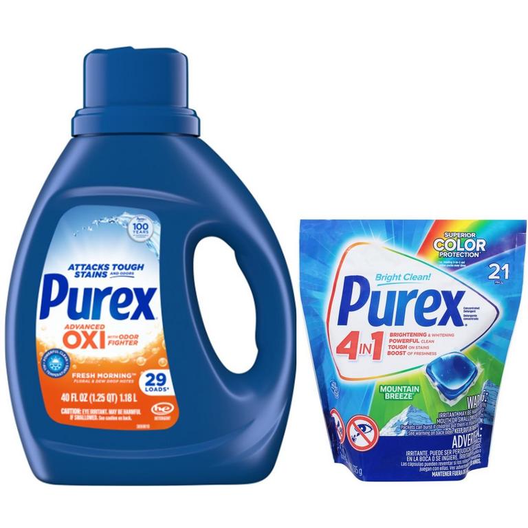 Buy Purex 4-in-1 Laundry Detergent Pacs, Fresh Mountain Breeze, 21
