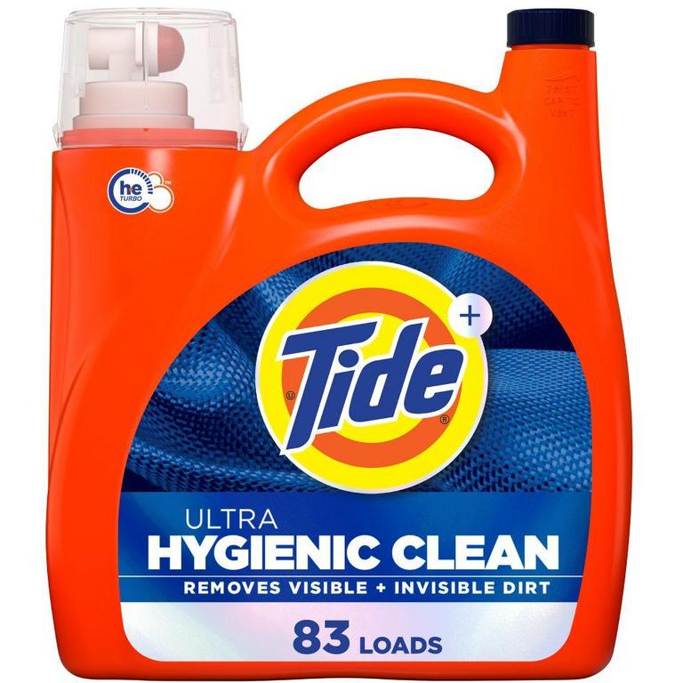 On ONE Tide® Hygienic Clean Liquid Detergent 117 oz $19.95 SRP (excludes trial/travel size)