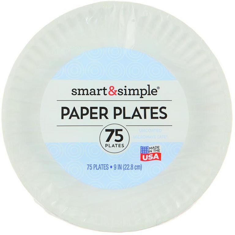 Save $1 on True Living Foam Plates 8.875/85ct, Deep Dish Foam Plates 10in/40ct, Hinged Trays 14ct, or Foam Compartment Trays 20ct or Smart & Simple Paper Plates 9in/75ct