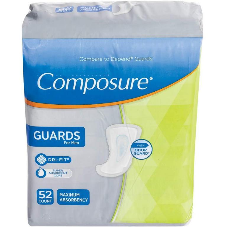 Save $1 on Composure Bladder Control Pads or Liners 16-66ct or Male Guard 52ct/