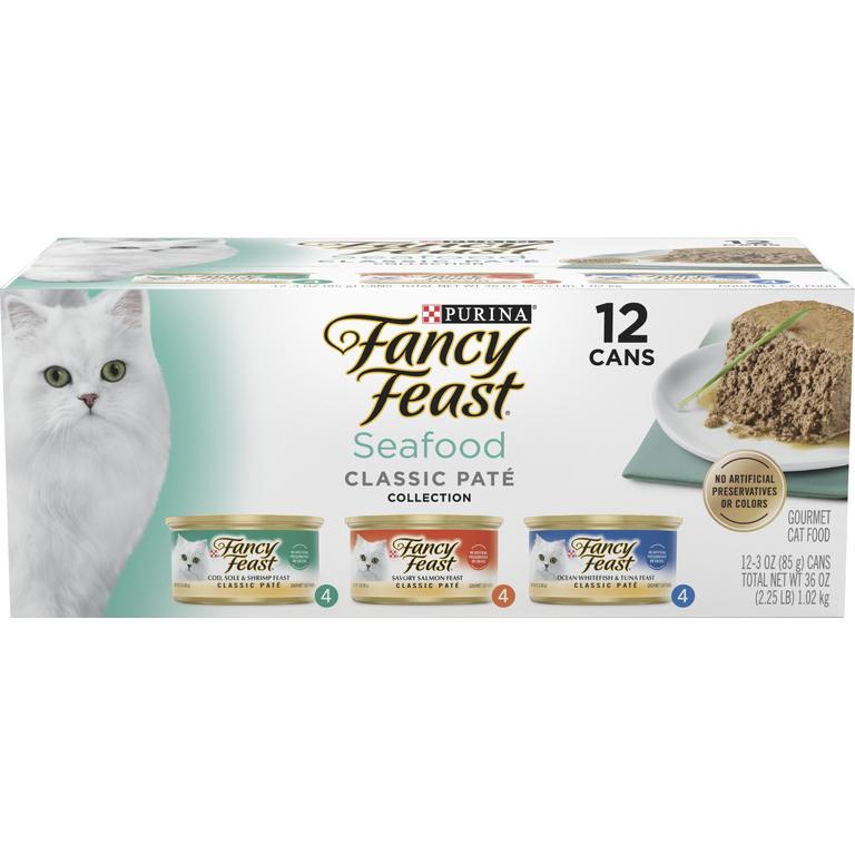on ONE (1) 12ct package (3oz cans) Fancy Feast® Wet Cat Food