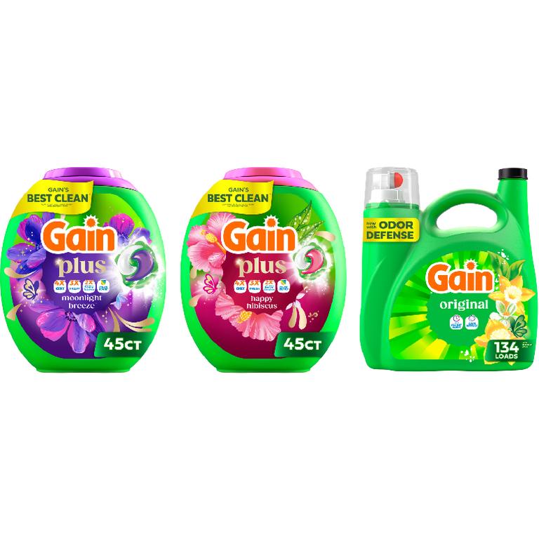 on ONE Gain® Plus Super Flings!™ 45 ct., Liquid Laundry Detergent 134 Load/177-194 oz. Assorted