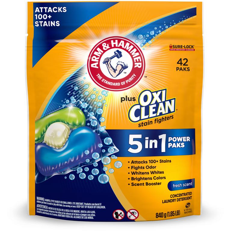 on ONE (1) ARM & HAMMER™ Unit Dose Detergent (Includes 14ct or Larger)