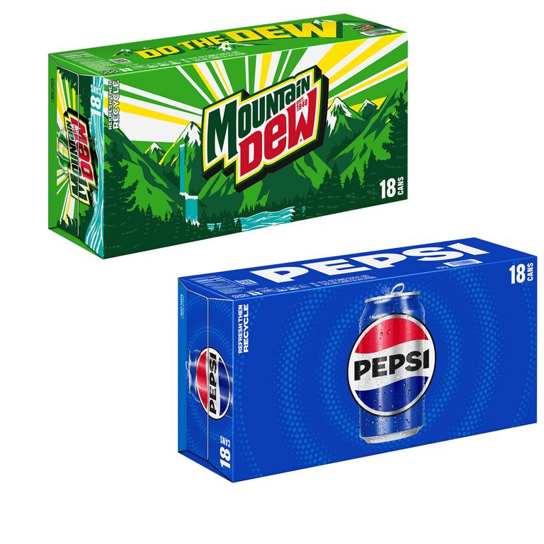 when you buy ONE (1) PEPSI® or MOUNTAIN DEW® 18PK