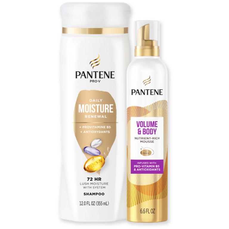 TWO Pantene Products including Pantene Pro-V, Gold Series, and Stylers (excludes trial/travel size, Nutrient Blends, Miracle Rescue, Pro-V Miracles, and Abundant & Strong).