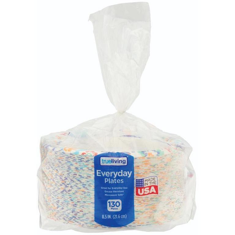 Save $1 on True Living Everyday Plates 10in/120ct, 8.5in/190ct or Ultra 10in/100ct/