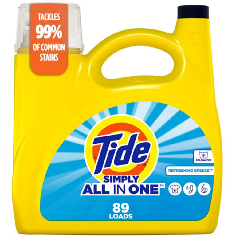 on ONE (1) Tide Simply Liquid Laundry Detergent 89ld/117oz. Reg. $10.50/