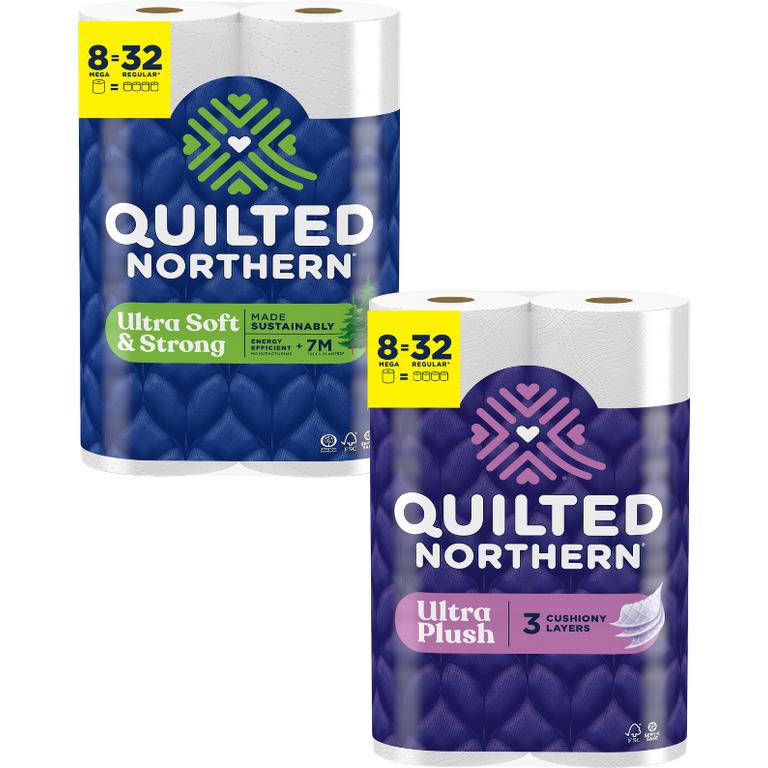 on any ONE (1) package of Quilted Northern® Bath Tissue, 6 Mega roll or larger/