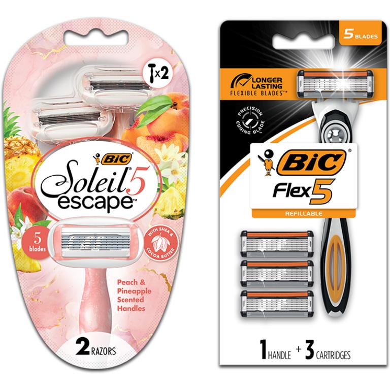 on ONE (1) BIC® Flex™ or BIC® Soleil® Disposable Razor Pack (Select Varieties Only, Excludes Trial/Travel Size)/