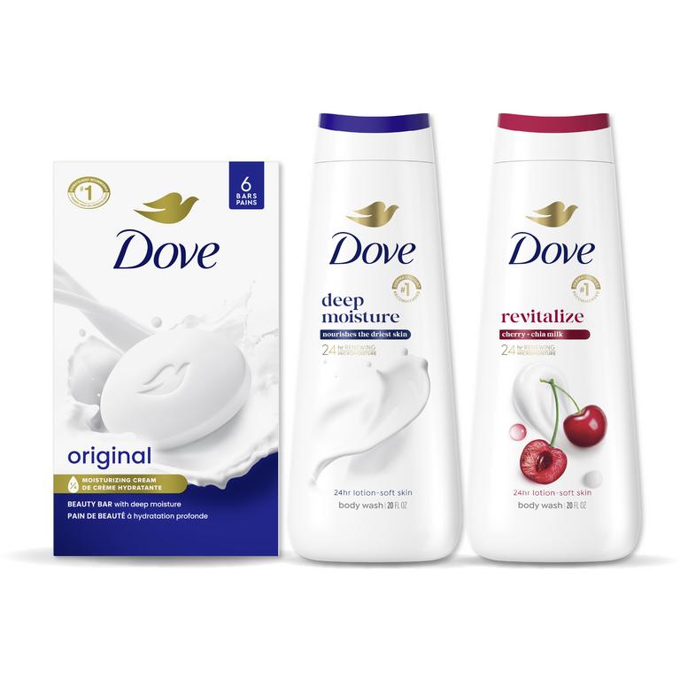 on any ONE (1) Dove Body Wash (20oz), Bar (4-6ct), or Scrub (15oz) (excludes items and sizes not listed)/