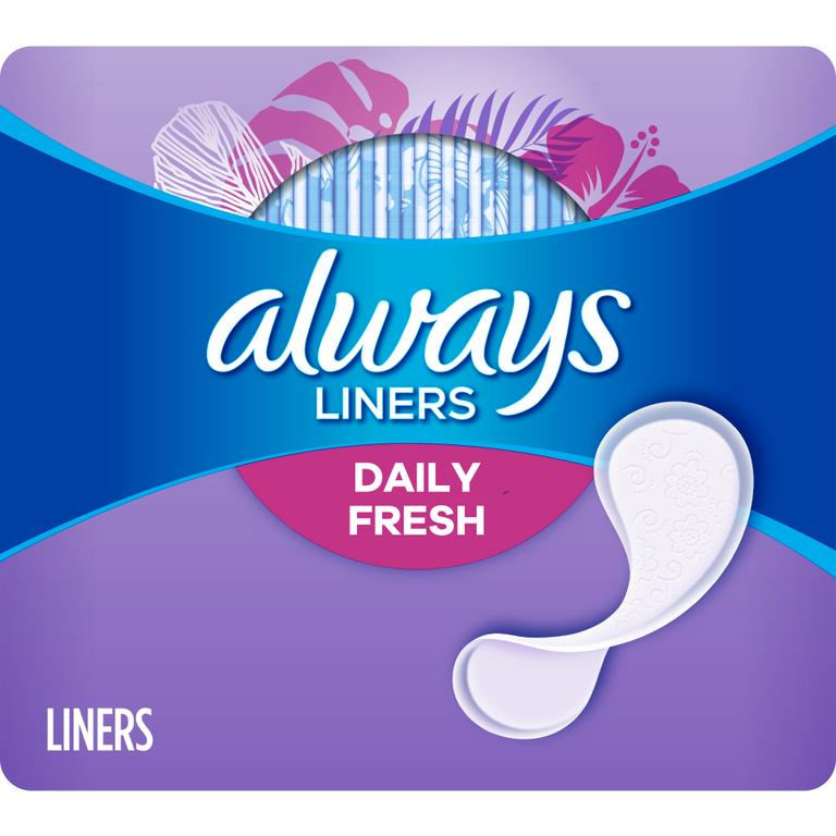 TWO Always Liners (60ct or higher) (exclude Daily Extra Protect Reg Unscented (60ct))./