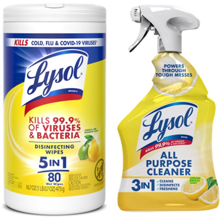 on Any ONE (1) Lysol® Disinfecting Wipes, All Purpose Cleaner, or Multi Purpose Cleaner/